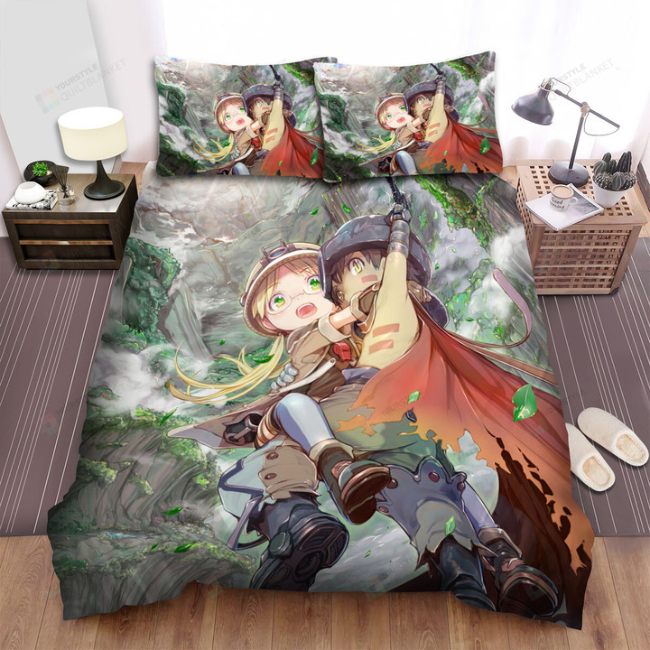 Made In Abyss Reg & Riko To The Bottom Of The Abyss Bed Sheets Spread Duvet Cover Bedding Sets
