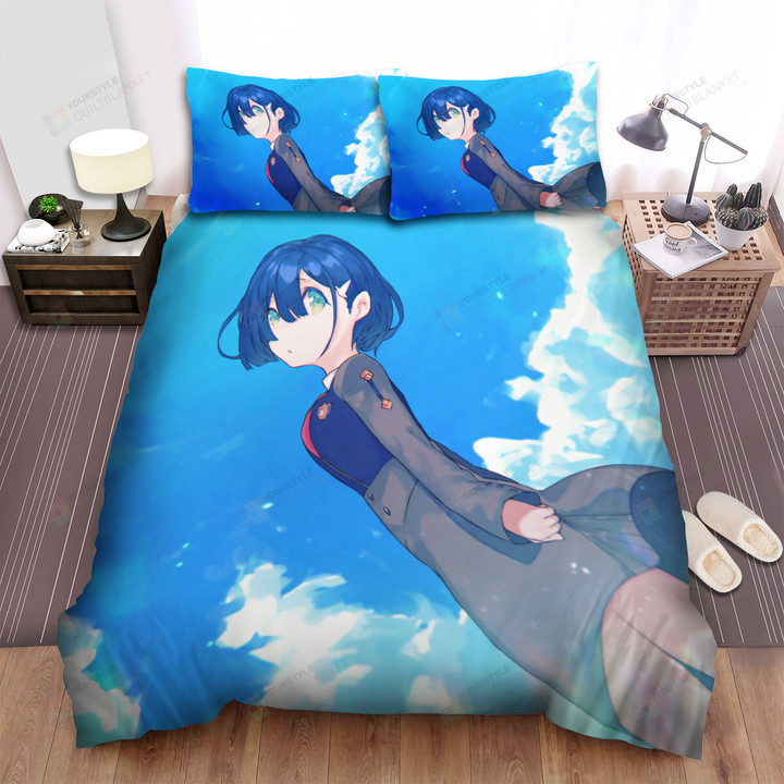Darling In The Franxx Ichigo In Blue Sky Bed Sheets Spread Duvet Cover Bedding Sets