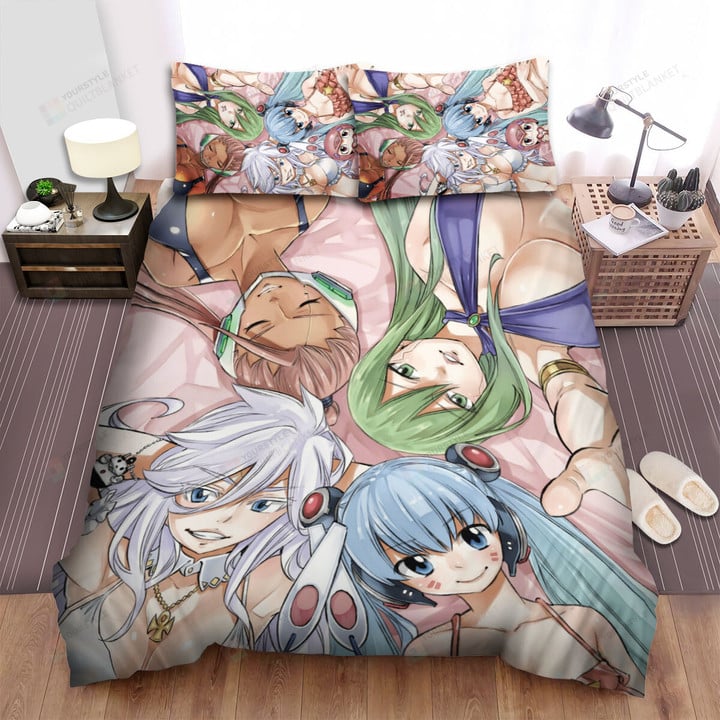 Edens Zero The Four Shining Stars In Bikinis Bed Sheets Spread Duvet Cover Bedding Sets