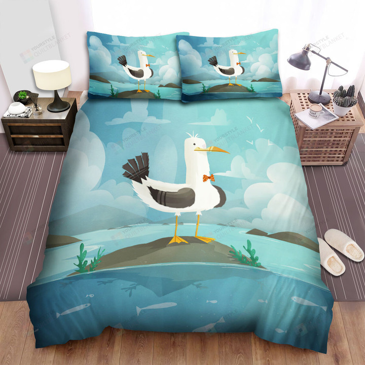 The Wild Animal - The Seagull Wearing A Tie Bed Sheets Spread Duvet Cover Bedding Sets