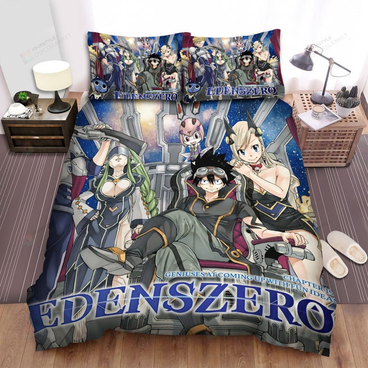 Edens Zero Geniuses Coming Up With Fun Ideas Art Cover Bed Sheets Spread Duvet Cover Bedding Sets