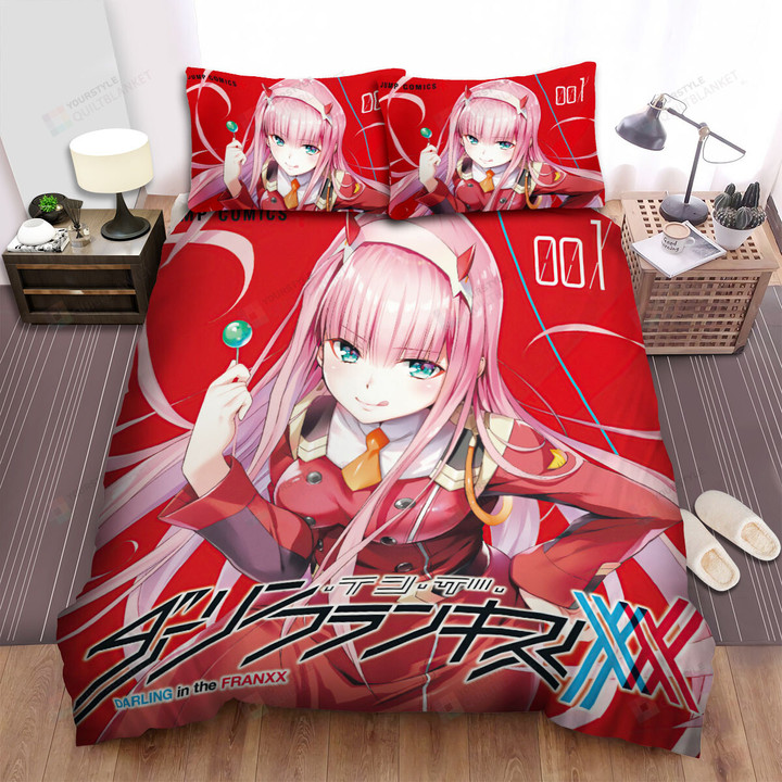 Darling In The Franxx Volume 1 Art Cover Bed Sheets Spread Duvet Cover Bedding Sets