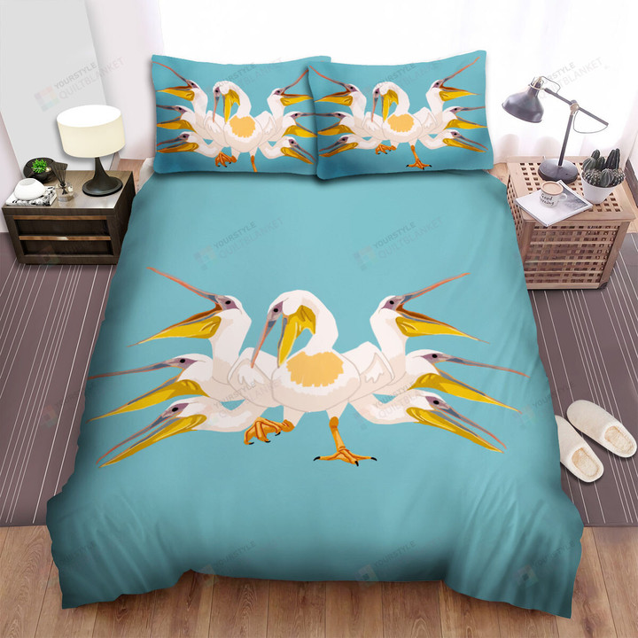 The Wild Animal - The Pelican Dancing Art Bed Sheets Spread Duvet Cover Bedding Sets