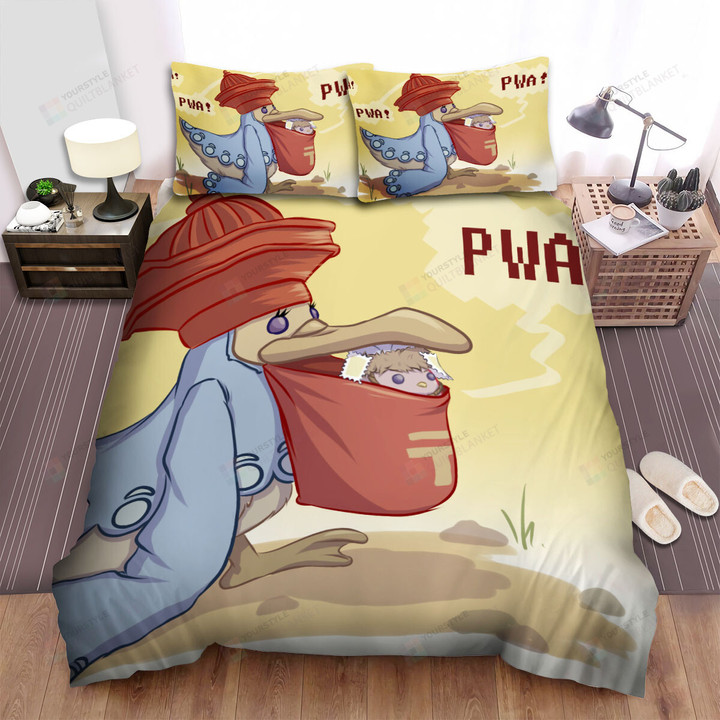 The Wild Animal - The Pelican Walking Art Bed Sheets Spread Duvet Cover Bedding Sets