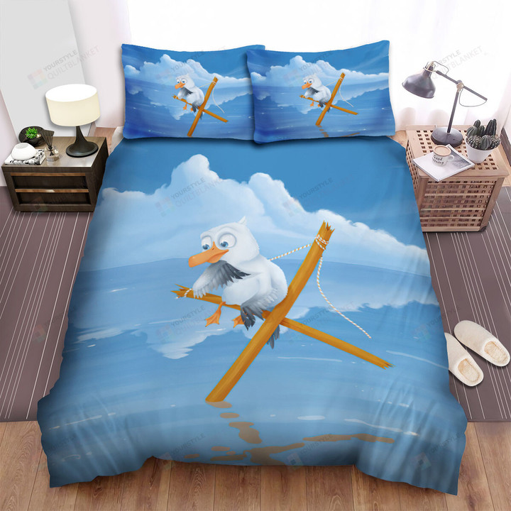The Wild Animal - The Seagull Sitting On The Cross Bed Sheets Spread Duvet Cover Bedding Sets