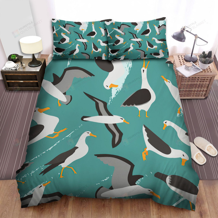 The Wild Animal - The Seagull Seamless Artwork Bed Sheets Spread Duvet Cover Bedding Sets