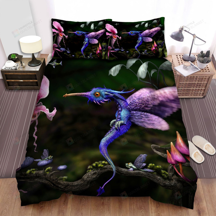 The Wild Animal - The Blue Fantastic Hummingbird Bed Sheets Spread Duvet Cover Bedding Sets