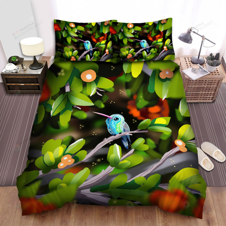 The Wild Animal - The Hummingbird On A Branch Bed Sheets Spread Duvet Cover Bedding Sets