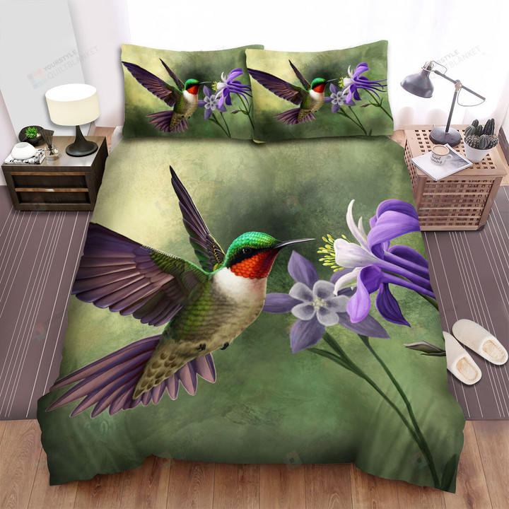 The Wild Animal - The Hummingbird And A Flower Bed Sheets Spread Duvet Cover Bedding Sets