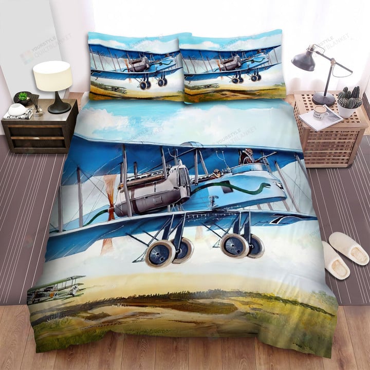 The Military Weapon Ww1- German Empire Plane Gotha Gv Flying Bed Sheets Spread Duvet Cover Bedding Sets