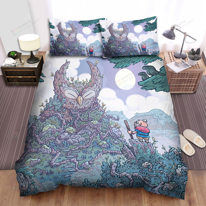 Visiting The Ancient Owl Art Bed Sheets Spread Duvet Cover Bedding Sets