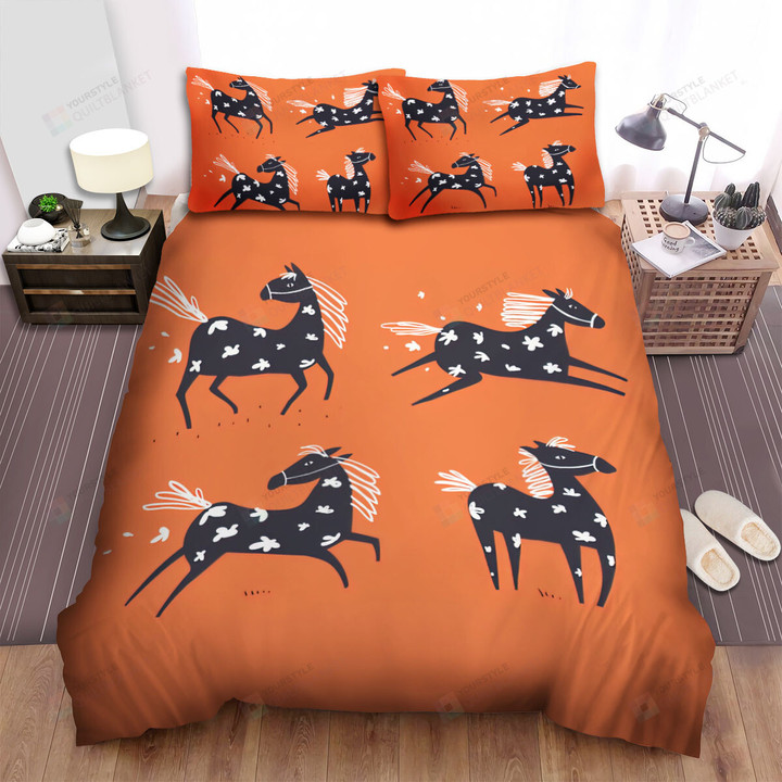 The Wildlife - The Stars Horse Pattern Bed Sheets Spread Duvet Cover Bedding Sets