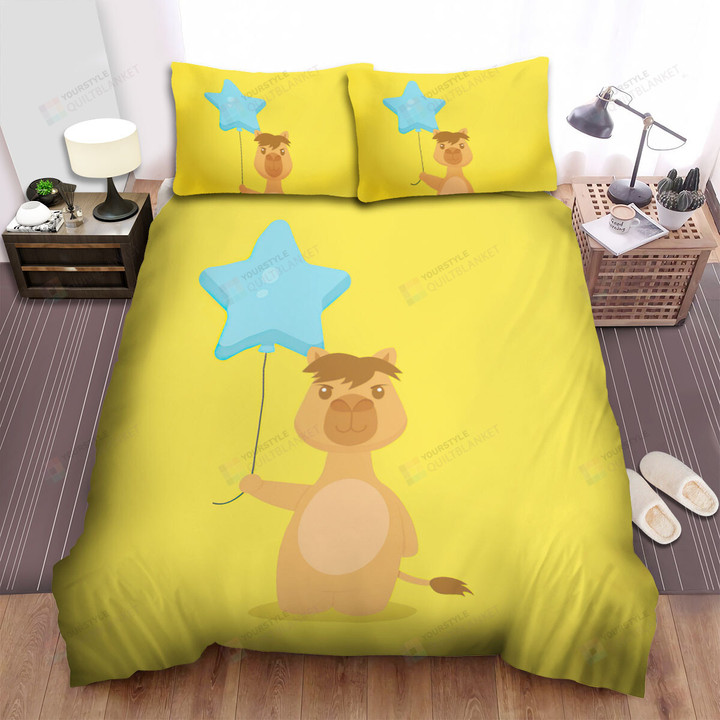 The Wild Animal - The Camel Holding The Balloon Bed Sheets Spread Duvet Cover Bedding Sets