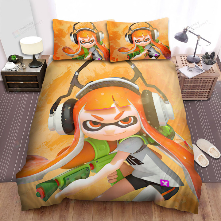 Splatoon - The Smile Of Agent 3 Bed Sheets Spread Duvet Cover Bedding Sets