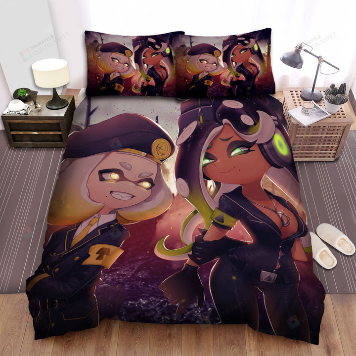Splatoon - Pearl And Marina Bed Sheets Spread Duvet Cover Bedding Sets