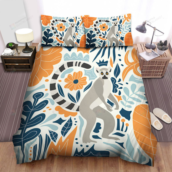 The Wild Animal - The Lemur King Art Bed Sheets Spread Duvet Cover Bedding Sets