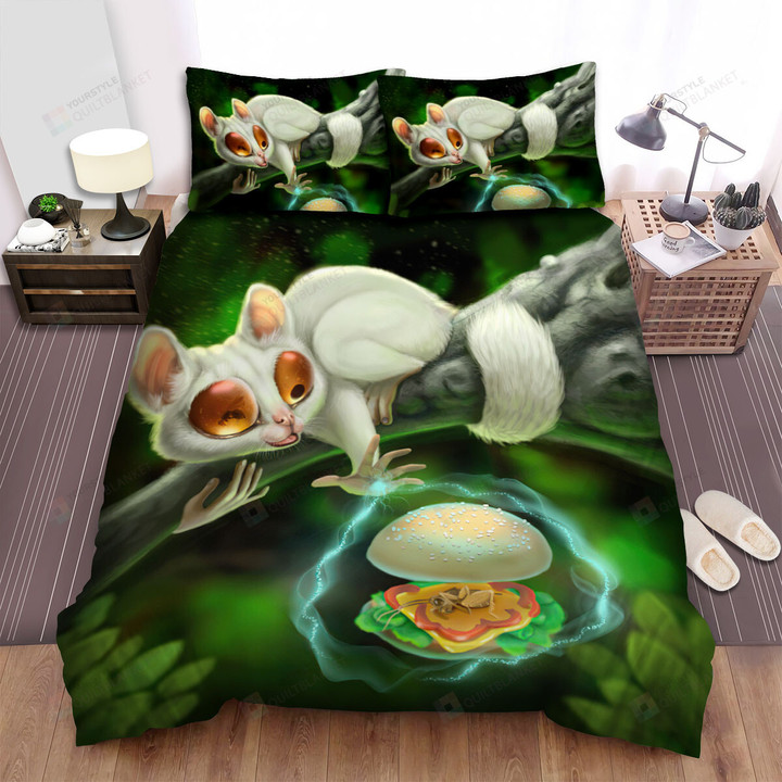 The Wild Animal - The Lemur Controlling His Hamburger Bed Sheets Spread Duvet Cover Bedding Sets
