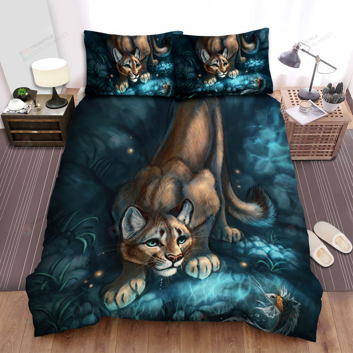The Wildlife - The Cougar On The Shore Bed Sheets Spread Duvet Cover Bedding Sets