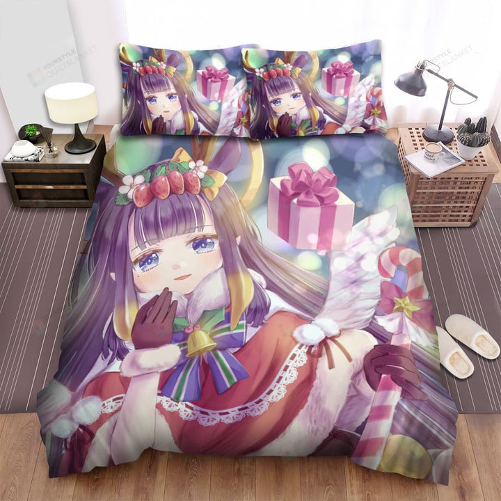 Ninomae Ina'nis In Christmas Costume Bed Sheets Spread Duvet Cover Bedding Sets