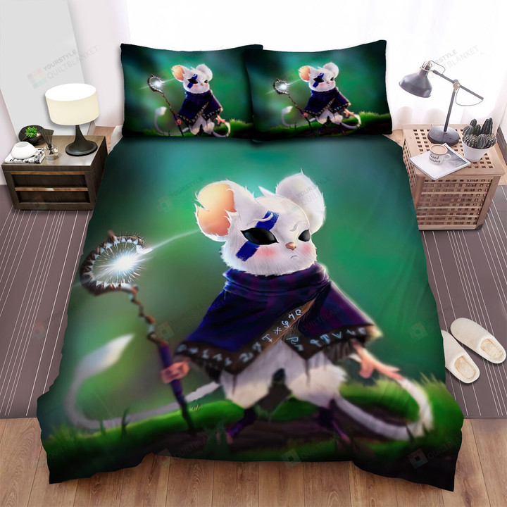 The Small Animal - The Mouse Wizard On A Tree Bed Sheets Spread Duvet Cover Bedding Sets