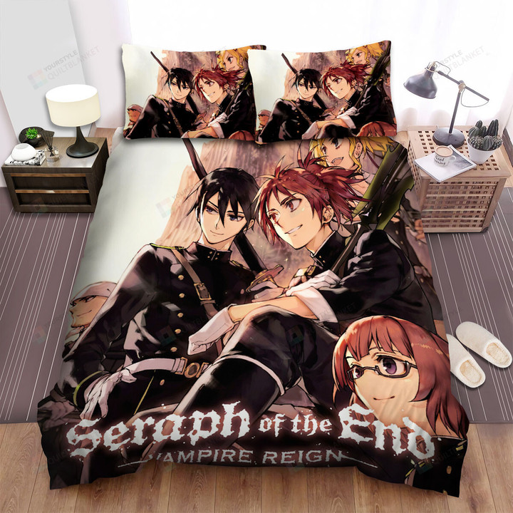 Seraph Of The End Vampire Reign Shinoa Hiragi Squad Bed Sheets Spread Duvet Cover Bedding Sets