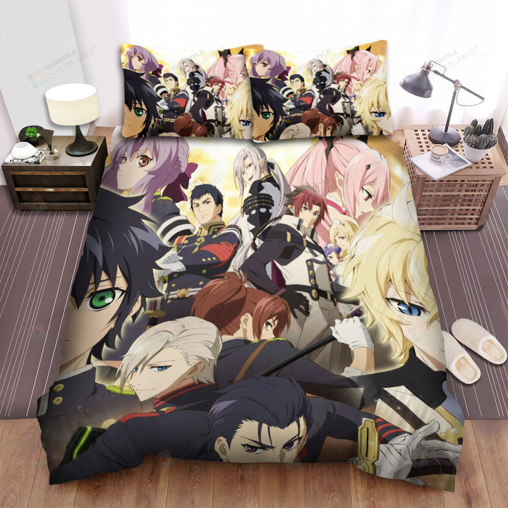Seraph Of The End All Characters In One Bed Sheets Spread Duvet Cover Bedding Sets