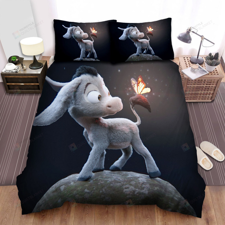 The Donkey And The Shining Butterfly Bed Sheets Spread Duvet Cover Bedding Sets