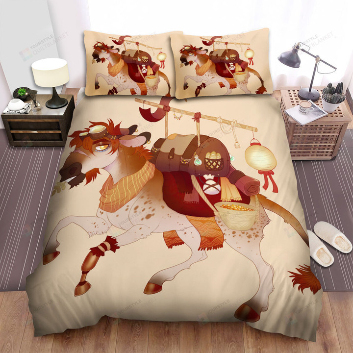 The Donkey Carrying Suitcases Bed Sheets Spread Duvet Cover Bedding Sets