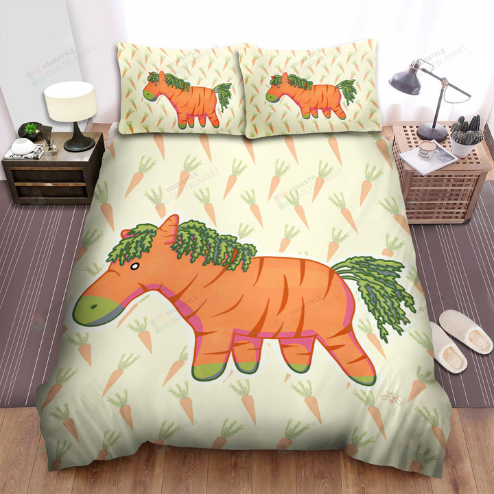 The Natural Animal - The Carrot Horse Art Bed Sheets Spread Duvet Cover Bedding Sets