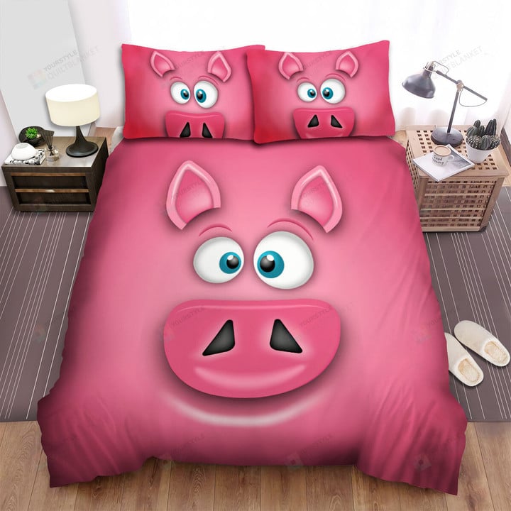 The Cute Animal - The Pig Face Bed Sheets Spread Duvet Cover Bedding Sets