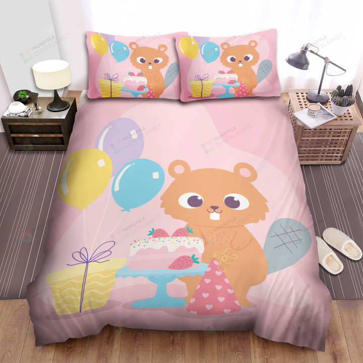 The Wildlife - The Beaver In His Party Bed Sheets Spread Duvet Cover Bedding Sets