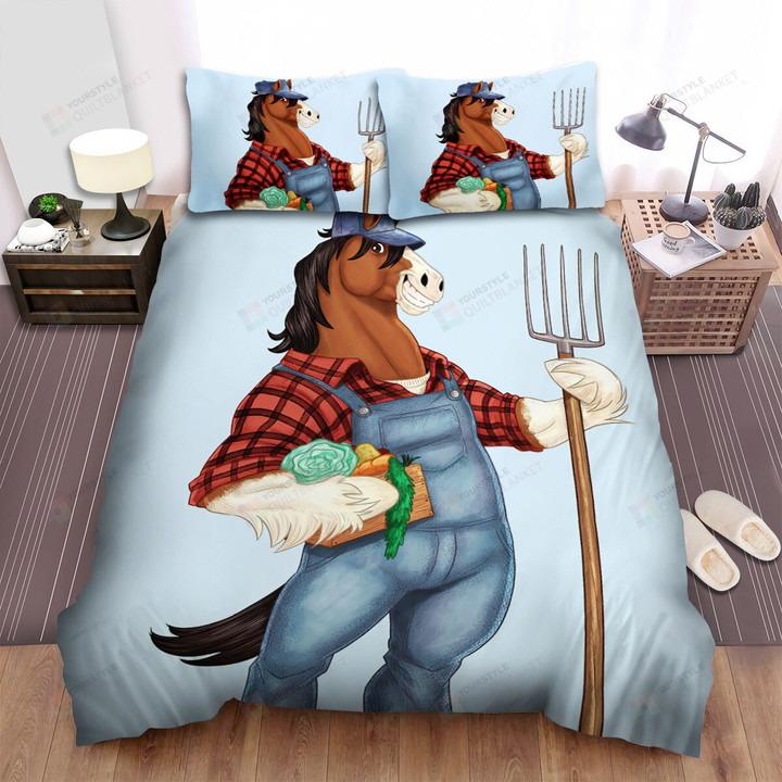 The Natural Animal - The Horse Farmer Art Bed Sheets Spread Duvet Cover Bedding Sets