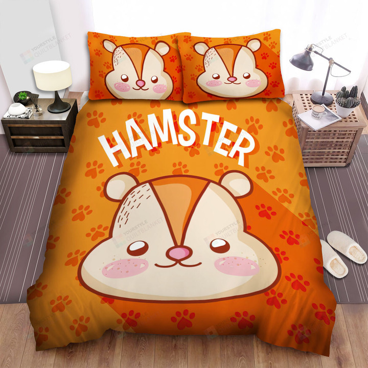 The Cute Animal - The Hamster And Paws Pattern Bed Sheets Spread Duvet Cover Bedding Sets