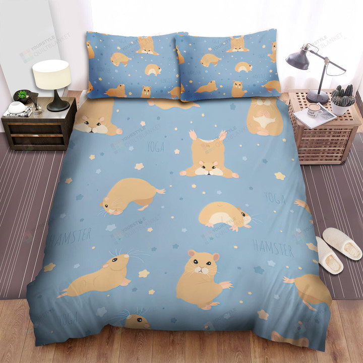 The Cute Animal - The Hamster Doing Yoga Bed Sheets Spread Duvet Cover Bedding Sets