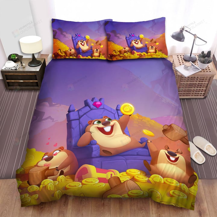 The Rodent - The Hamster On The Throne Bed Sheets Spread Duvet Cover Bedding Sets