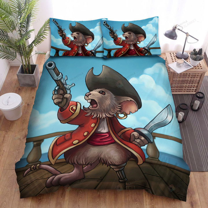 The Rodent - The Mouse Pirate Captain Bed Sheets Spread Duvet Cover Bedding Sets