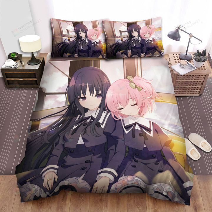Assault Lily Bouquet Riri And Yuyu On The Train Bed Sheets Spread Duvet Cover Bedding Sets