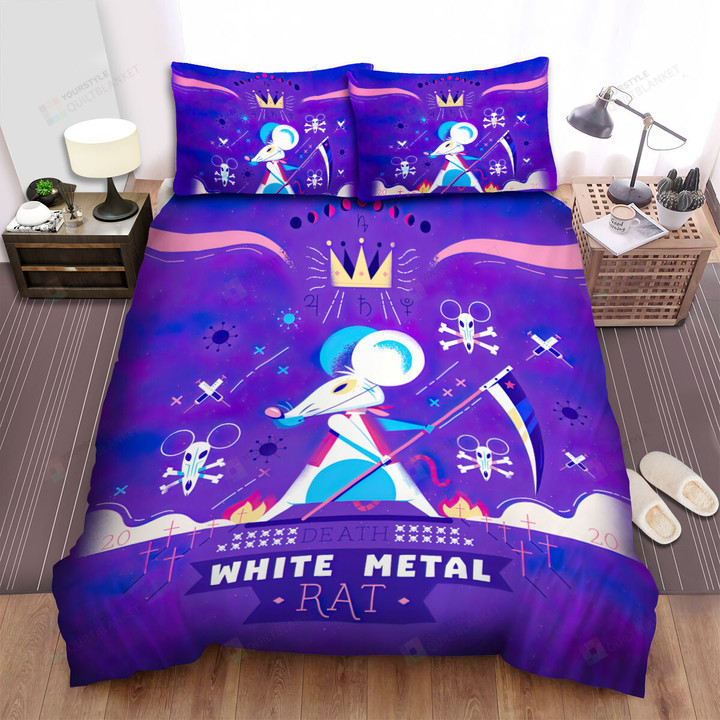 The Wildlife - The Death White Metal Rat Bed Sheets Spread Duvet Cover Bedding Sets
