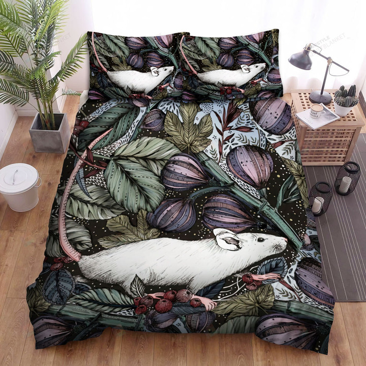 The Wild Animal - The White Rat In The Bush Bed Sheets Spread Duvet Cover Bedding Sets