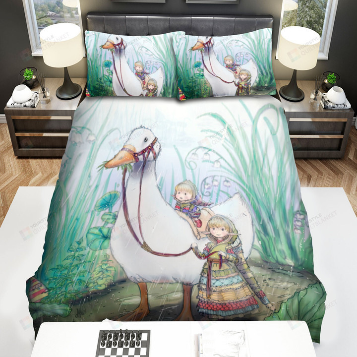 The Farm Animal - The Fairy On A Goose Bed Sheets Spread Duvet Cover Bedding Sets