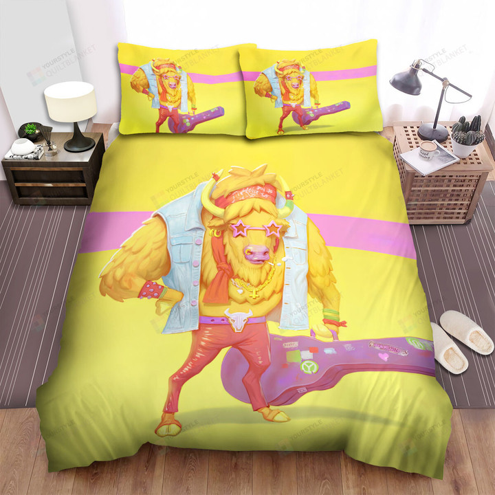 The Wild Animal - The Bison Rock Star Bed Sheets Spread Duvet Cover Bedding Sets