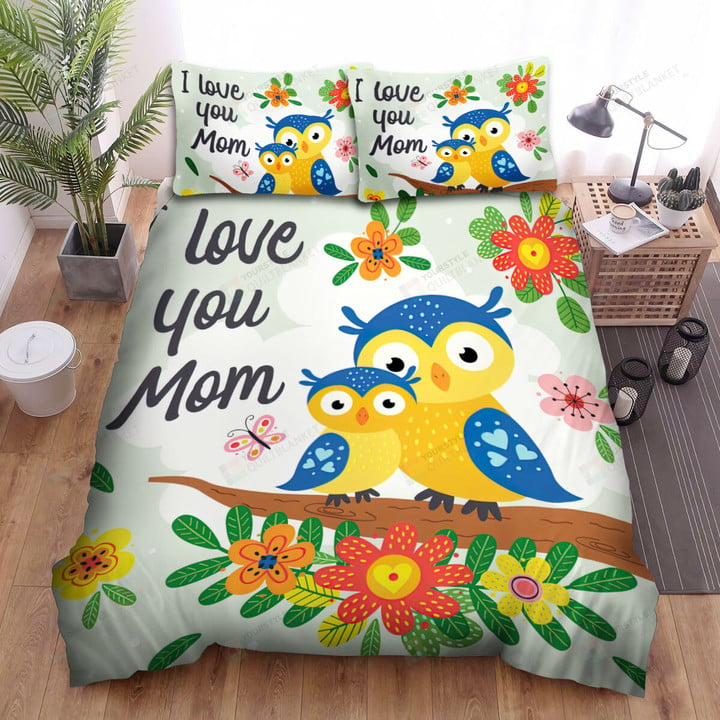 The Wildlife - I Love You Mom From The Owl Bed Sheets Spread Duvet Cover Bedding Sets