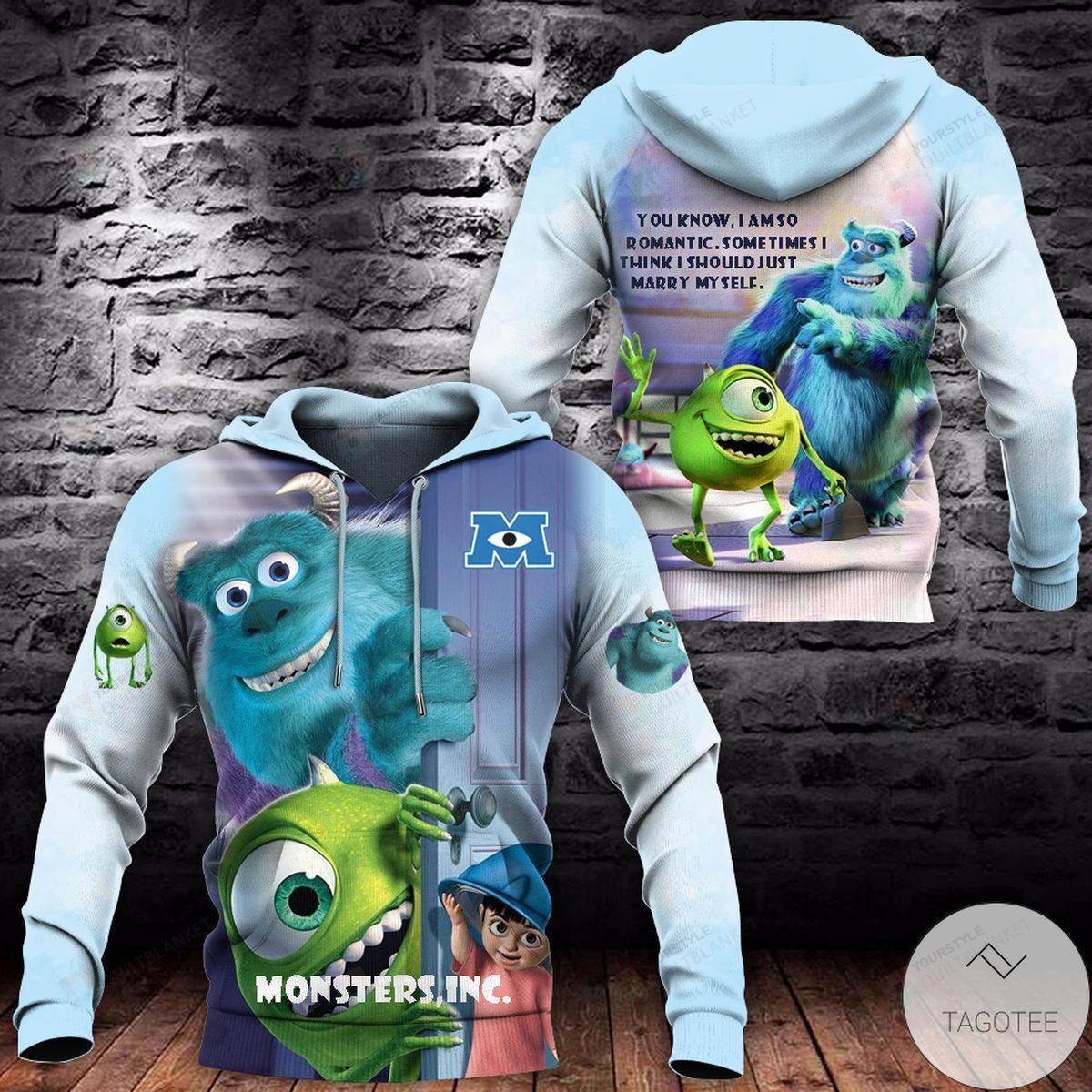 Free Monster Inc Cute For Unisex 3D All Over Print Hoodie, Zip-up Hoodie