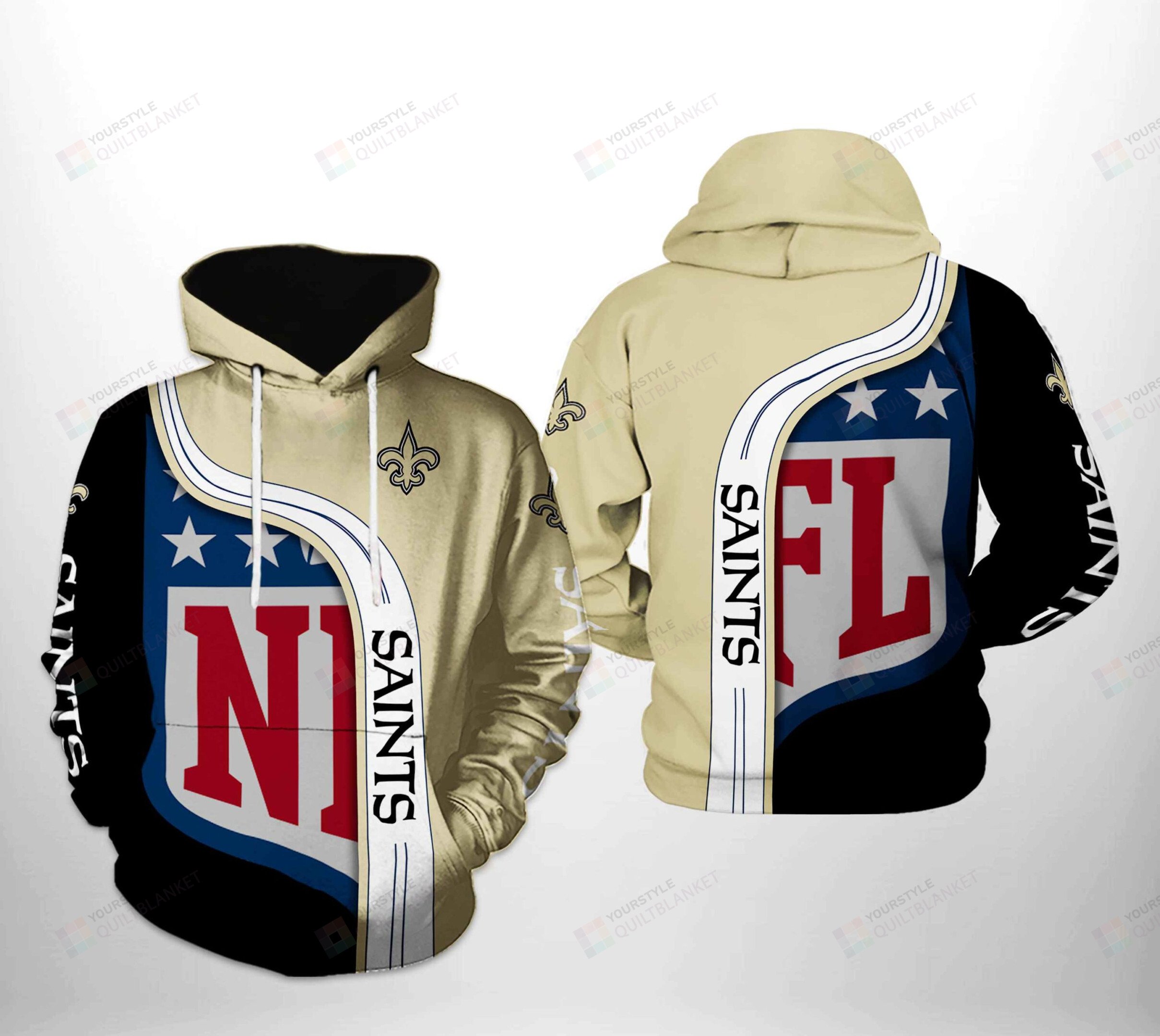 New Orleans Saints NFL Team 3D All Over Print Hoodie, Zip-up Hoodie