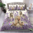 Afghan Hound And Lavender Cotton Bed Sheets Spread Comforter Duvet Cover Bedding Sets