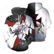 Knights Templar 3D All Over Print Hoodie, Zip-up Hoodie