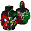 Venom & Spider-man 3D All Over Print Hoodie, Zip-up Hoodie
