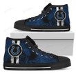 Triple Stripe Bar Dynamic Indianapolis Colts NFL Canvas High Top Shoes
