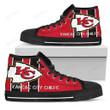Steaky Trending Fashion Sporty Kansas City Chiefs NFL Canvas High Top Shoes