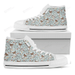 Teddy Bear Doctor Pattern Print White High Top Shoes For Men And Women